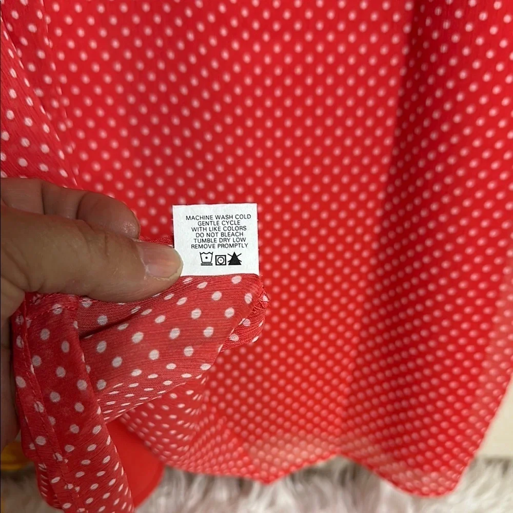 Three Eighty Two Red Polka Dot flowy dress - Picture 11 of 11